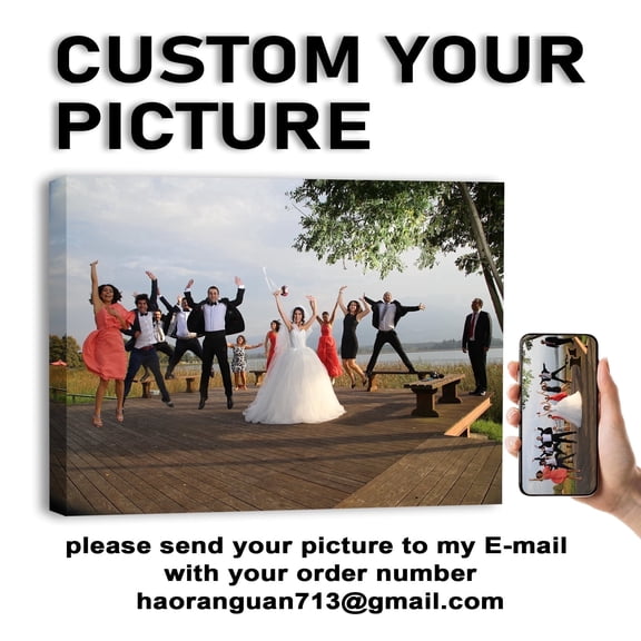 MOXOXKY 12x16 Inch Custom Photo Canvas Prints, Personalized Wall Art Décor