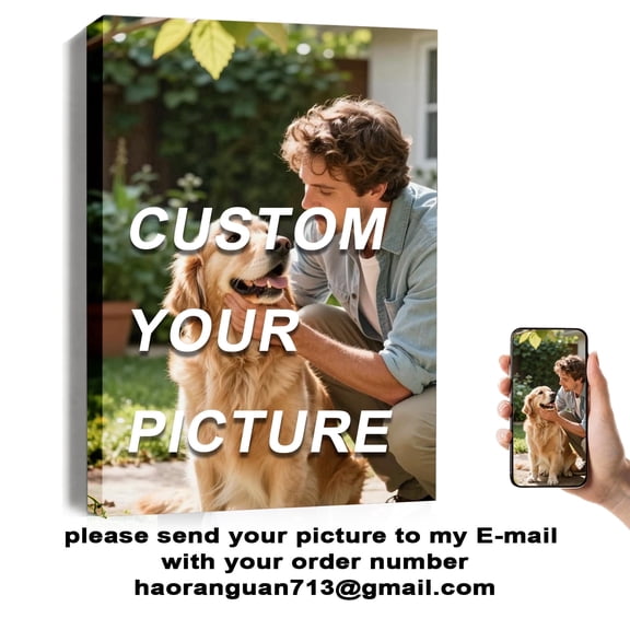 MOXOXKY 16x24 Inch Personalized Canvas Prints, Custom Photo Picture for Wall Art Decor