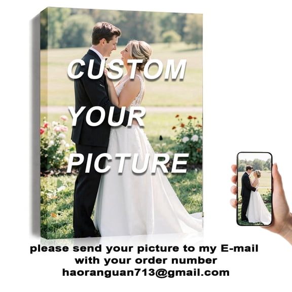 MOXOXKY 8x10" Personalized Canvas Prints, Custom Photo Picture for Wall Art Home Décor, Unique Gift for Family