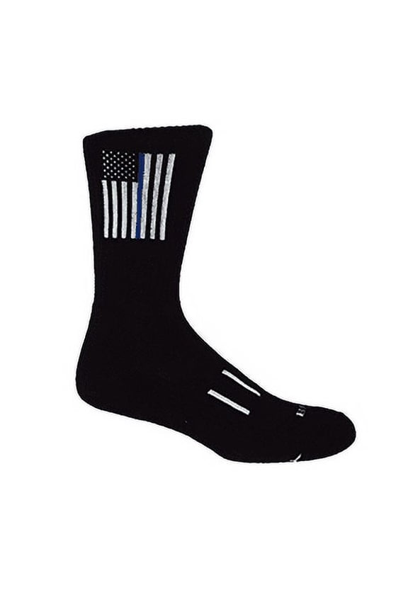 MOXY Sock The Thin Blue Line Crew Performance Athletic Socks