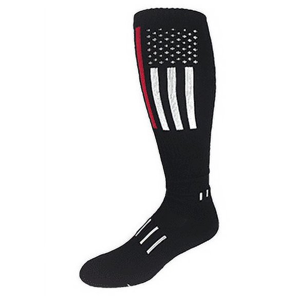 MOXY Sock The Thin Red Line Woven Deadlift Block Knee-High Socks