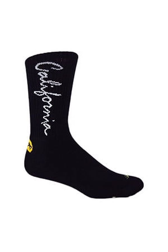 Black California Dreamin' Classic American Crew Performance Socks