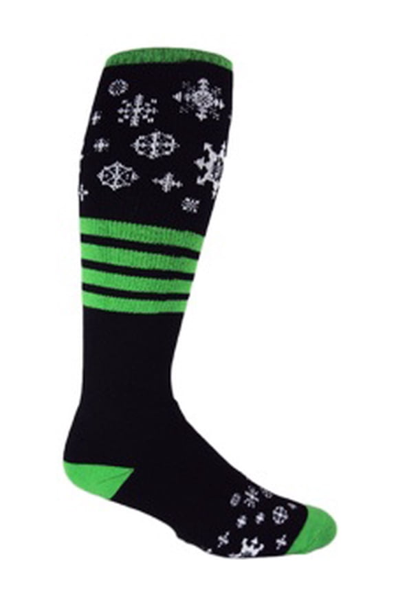 Black with Green Full-Cushion The Blizzard Extreme Ski Socks