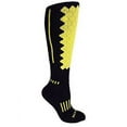 thumbnail image 1 of MOXY Socks Black with Neon Yellow Premium Deadlift HELIX Fitness Knee-High Socks, 1 of 1