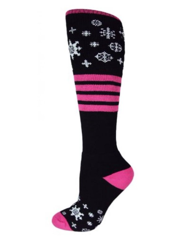 Black with Pink Full-Cushion The Blizzard Extreme Ski Socks