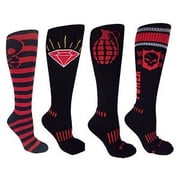 MOXY Socks Knee-High Premium Red 4-Pack