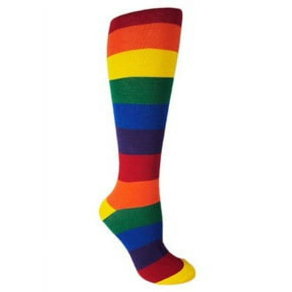 MOXY Socks Performance Ultimate Rainbow Stripes Fitness Knee-High Socks
