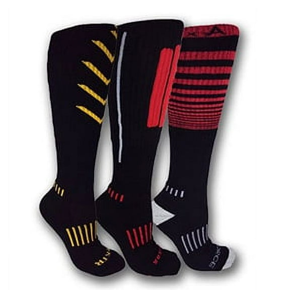 MOXY Socks Premium Deadlift Cushion Knee-High Fitness Socks 3-Pack