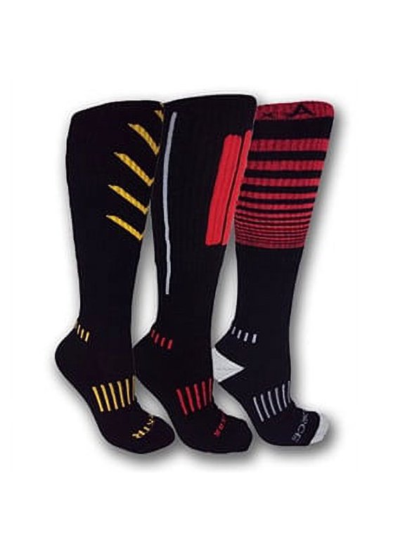 Premium Deadlift Cushion Knee-High Fitness Socks 3-Pack