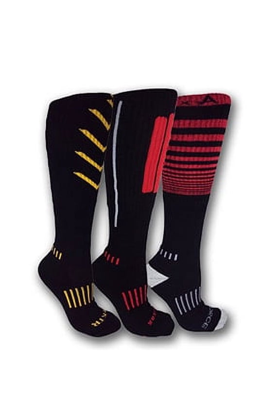 Premium Deadlift Cushion Knee-High Fitness Socks 3-Pack