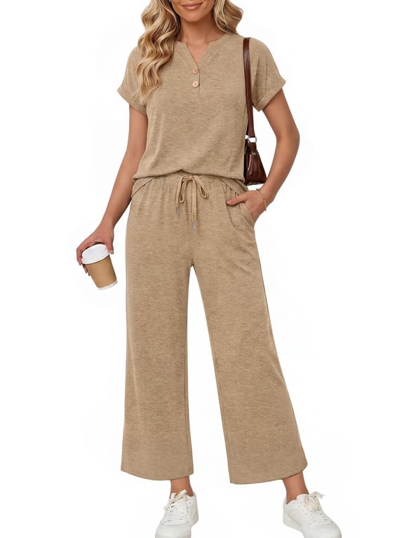 2 Piece Sets for Women Summer Matching Lounge Sets Casual Airport Travel Vacation Outfits