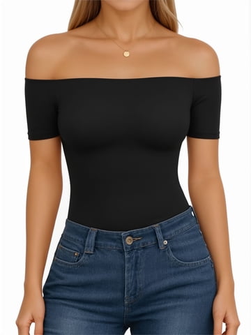 Denim Off The Shoulder Tops for Women