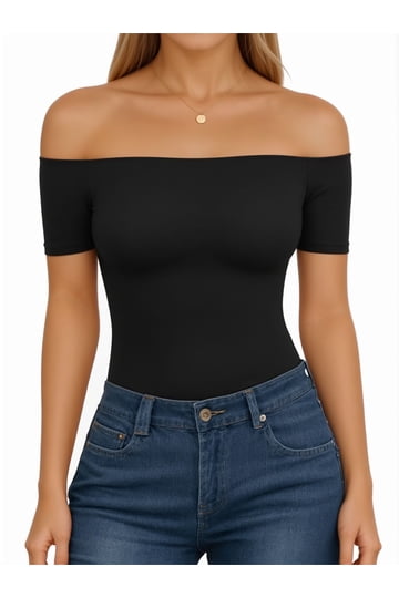 Denim Off The Shoulder Tops for Women
