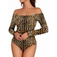 thumbnail image 1 of MOYIKO Off the Shoulder Tops for Women Long Sleeve Body Suits for Womens,Size S-XXL, 1 of 7