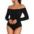 thumbnail image 1 of MOYIKO Off the Shoulder Tops for Women Long Sleeve Body Suits for Womens,Size S-XXL, 1 of 10