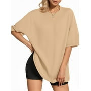 MOYIKO Oversized T Shirts for Women Short Sleeve Loose Fit Crewneck Tees Summer Tops