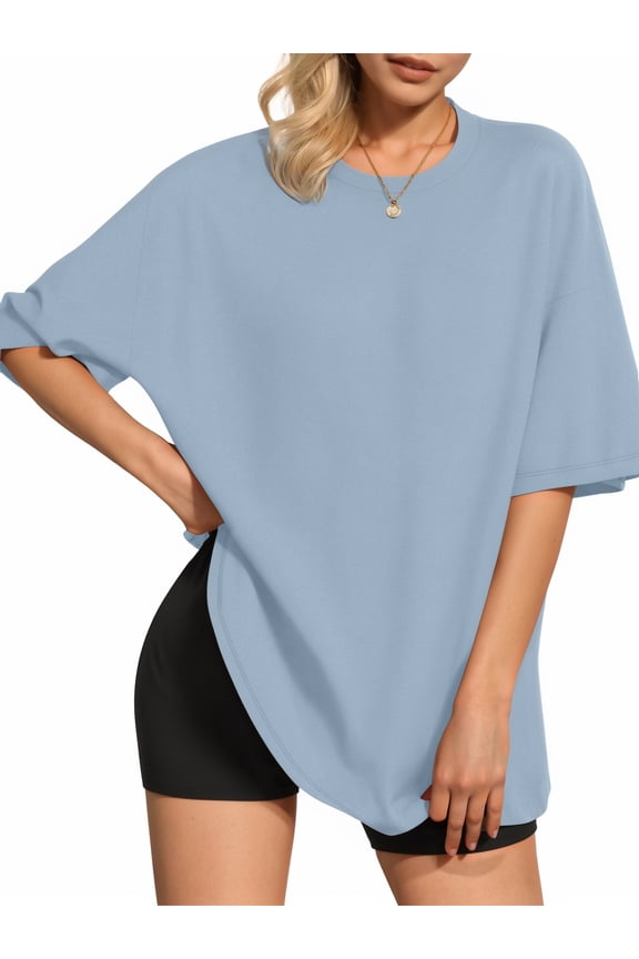 Oversized T Shirts for Women Short Sleeve Loose Fit Crewneck Tees Summer Tops