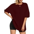 thumbnail image 1 of MOYIKO Oversized T Shirts for Women Short Sleeve Loose Fit Crewneck Tees Summer Tops, 1 of 7