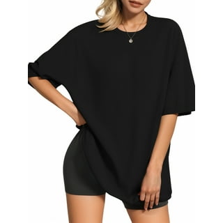MOYIKO Oversized T Shirts for Women Crewneck Loose Fit Tees Summer Tops