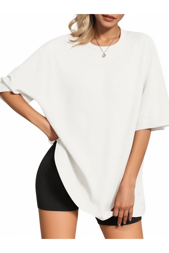 Oversized T Shirts for Women Short Sleeve Loose Fit Crewneck Tees Summer Tops