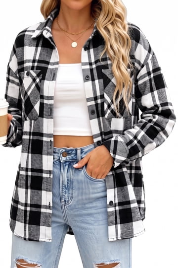 Plaid Wrap Tops