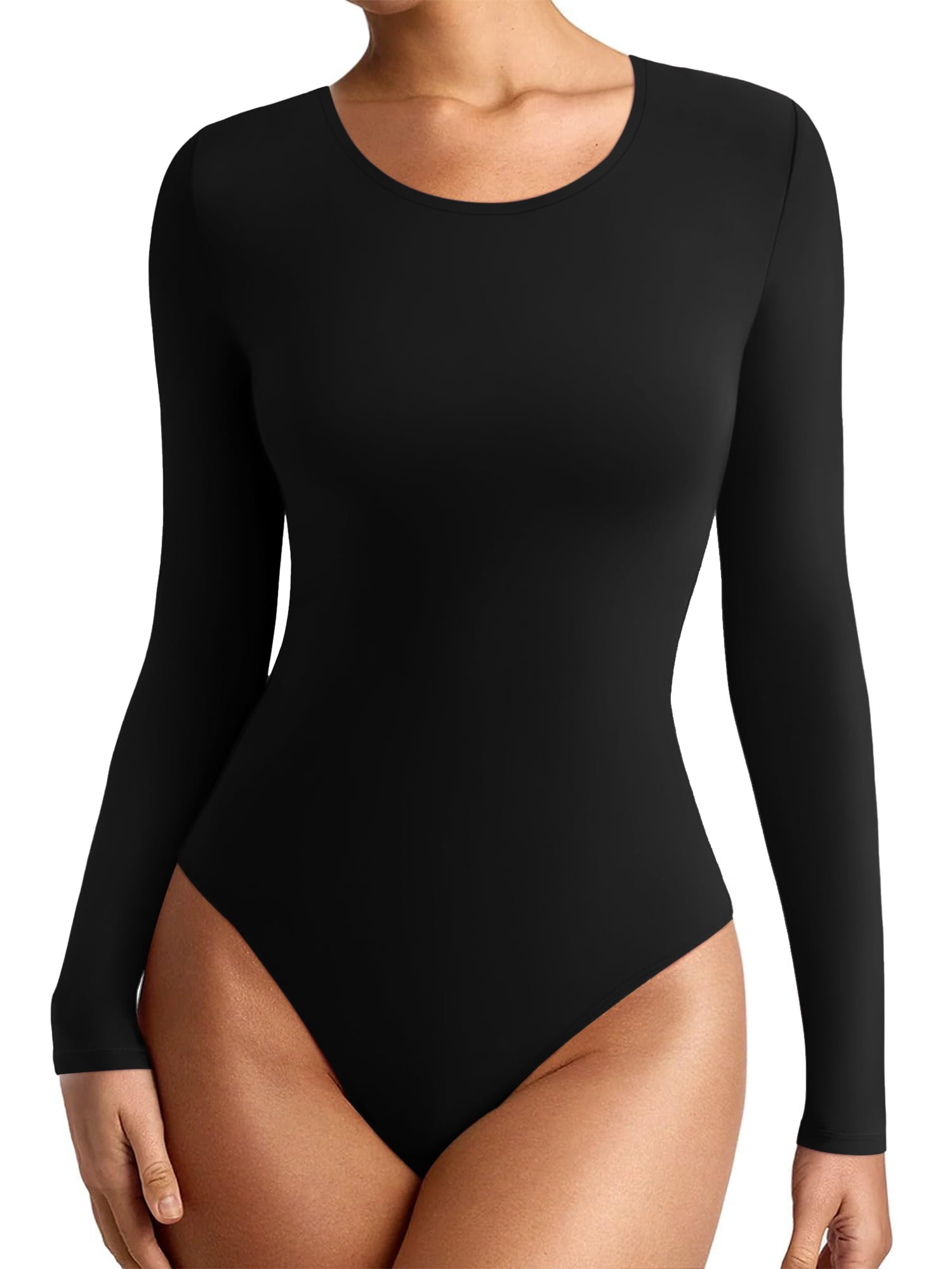 Madden NYC Women's Lace Bodysuit with Long Sleeves, Sizes