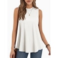 thumbnail image 1 of MOYIKO Summer Tank Top for Women Crew Neck Sleeveless Tshirt Casual Loose White Vest Tee Clothes Size XL, 1 of 7