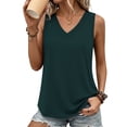 thumbnail image 1 of MOYIKO Tank Tops for Women Summer V Neck T Shirts Trendy Sleeveless Basic Tee Loose Fit, 1 of 7