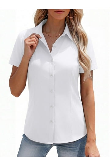 Womens White Button Up Shirt
