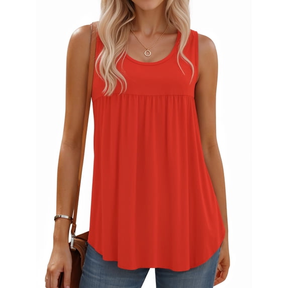 MOYIKO Womens Summer Tank Tops Sleeveless T Shirt Casual Loose Fit Tunic Blouses