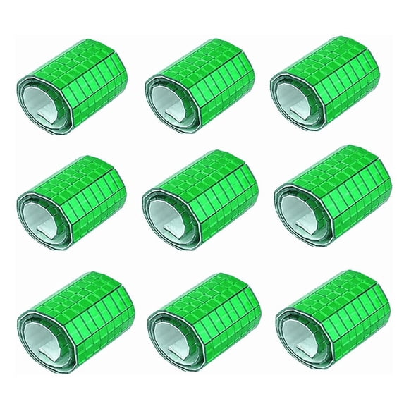 MOYISHI 3600 Pieces Mini Square Self Adhesive Mirrors Mosaic Tiles for Disco Ball and DIY Craft Decoration 9 Sheets, 5 x 5 mm (Green) 9.99