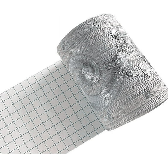 MOYISHI 5Meters Silver Flower Bud Wallpaper Border Peel & Stick Wall Covering Kitchen Bathroom Bedroom Tiles Decor Sticker