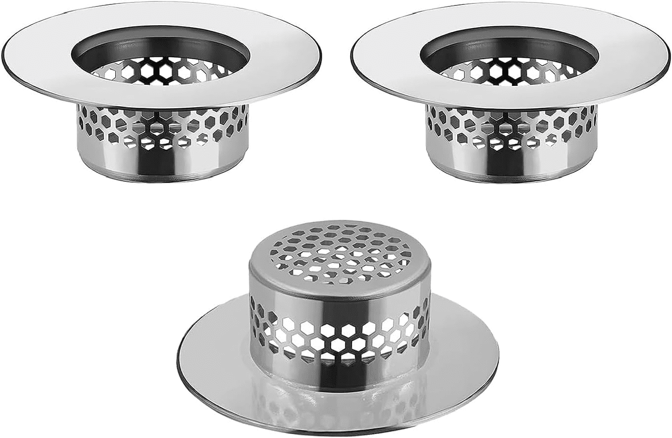 MOYISHI Bathroom Sink Strainer (3 Pack), Bathtub Drain Cover Lavatory ...
