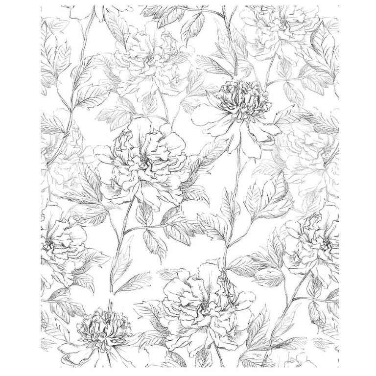 Coloritto Vintage Floral Wallpaper | Removable Self Adhesive Dark Coloritto Vintage Floral Wallpaper | Removable Self Adhesive Dark