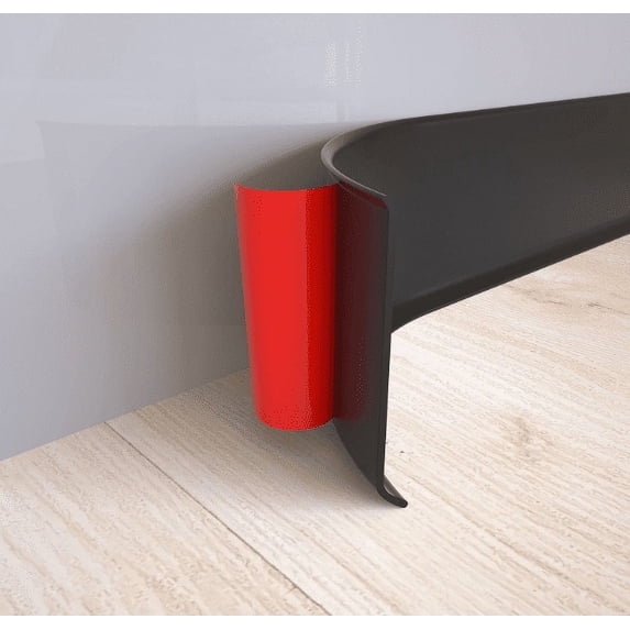 MOYISHI Flexible Baseboard Molding Trim, 3.94 in x 39.37 in Peel and Stick Vinyl Wall Base Black