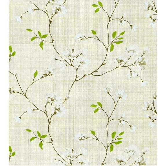 MOYISHI Green Floral Contact Paper 17.7'' x 118'' Tree Leaf Wallpaper Peel and Stick Modern Leaves Self Adhesive Removable for Livingroom Cabinets Backsplash Shelf