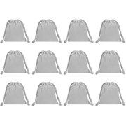 MOYU 100% Cotton Reusable Drawstring Bags, 5x6 Inch 12 Pack Multipurpose Washable Cotton Dust Bags, Luggage Organizer, Travel Essentials Storage Pouch tablet bag