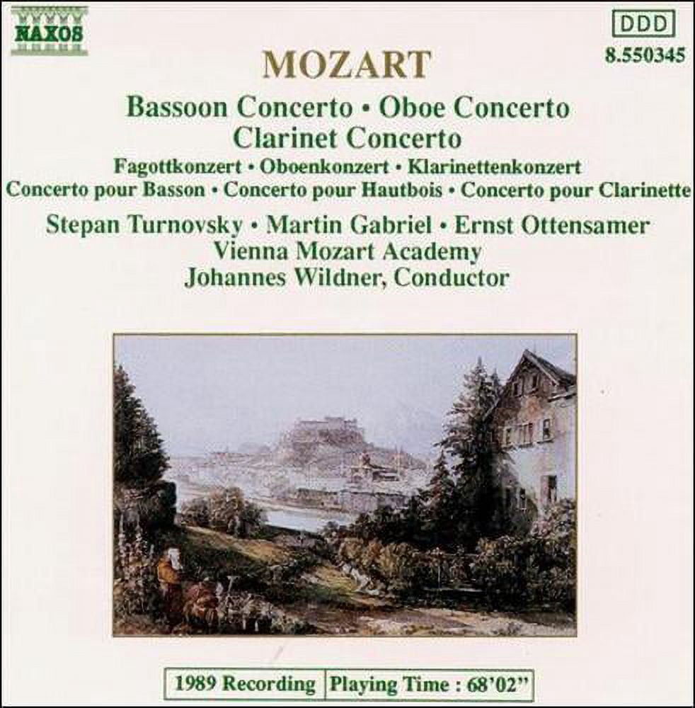 MOZART: CONCERTOS FOR BASSOON, OBOE, CLARINET