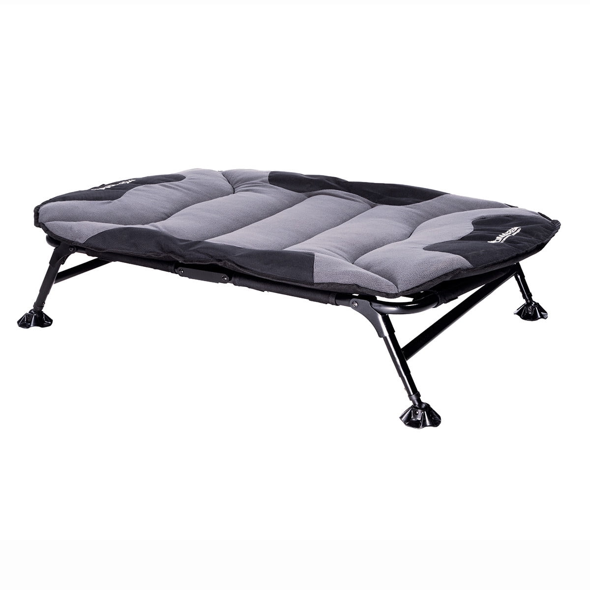 Large Gray and Black Elevated Steel Frame Dog Bed