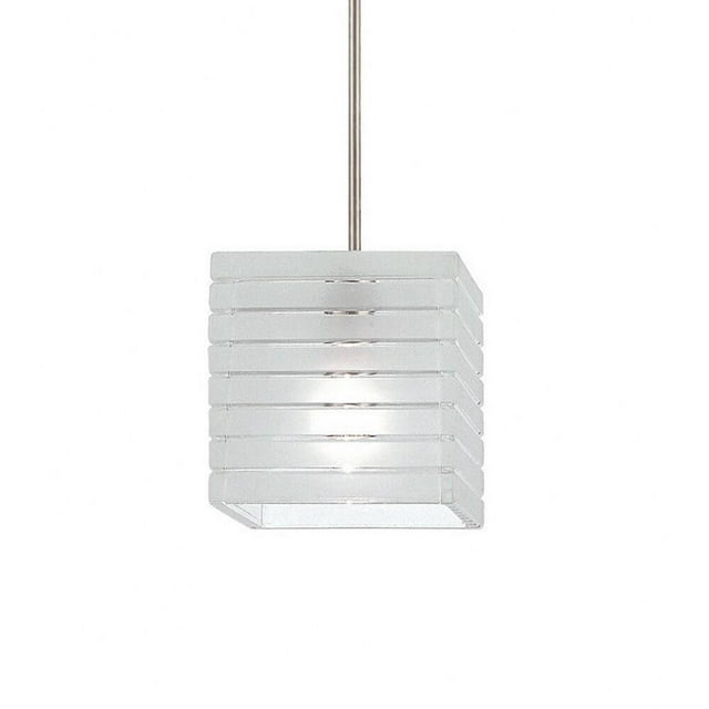 MP-914LED-FR/BN-WAC Lighting-Tulum Monopoint Pendant 1 Light-4 Inches Wide by 4 Inches High Frosted  Brushed Nickel Finish with Frosted Glass