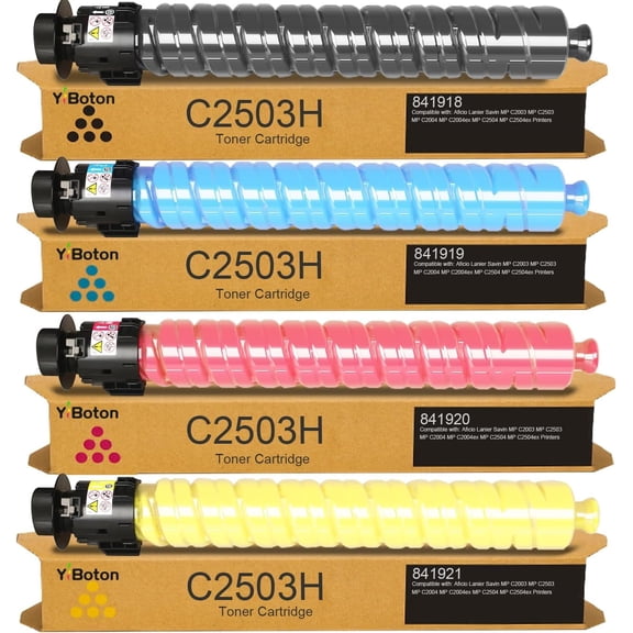 MP C2003 MP C2503H Toner Cartridge Compatible for Ricoh Lanier Lanier Savin MP C2003 MP C2004 MP C2503 MP C2004ex MP C2504 MP C2504ex Printer (4 Pack)