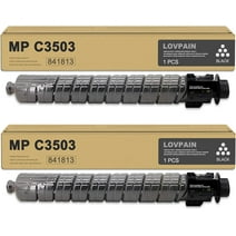 MP C3503 C3003 Black Toner Cartridge (2-Pack) - LovnHigh Yield C3503 841813 Black Toner Cartridge (up to 29,700 Pages) Replacement for Ricoh MP C3003 MP C3503 MP C3004 MP C3504 Printer
