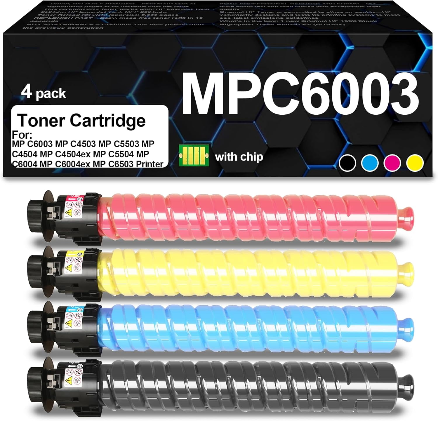 RICOH MP Pトナー C3302 C3503 C5002 c6003 MP C6003 Toner Cartridges High Yield Compatible with Ricoh Aficio
