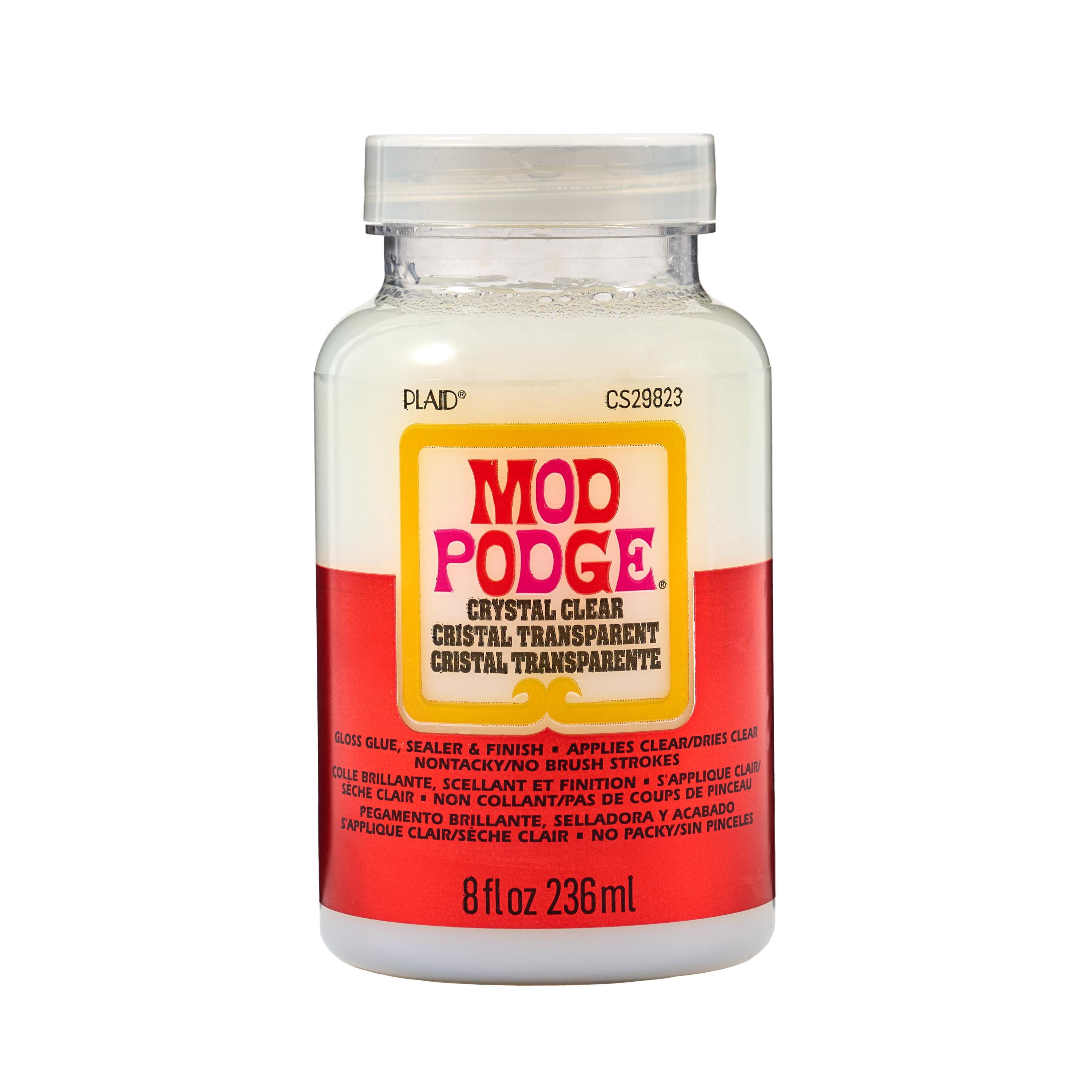 Mod Podge Crystal Clear Glue, Sealer, and Finish, Gloss Finish, 8 fl oz