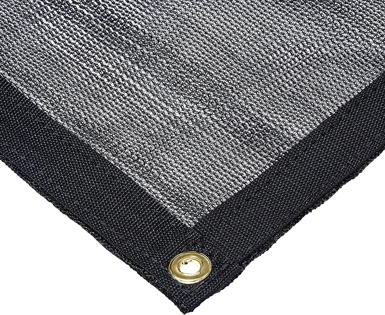 MP Heavy Duty Shade Net Tarp - 8x12 Feet, 70% Sun Block, Black With Brass Grommets