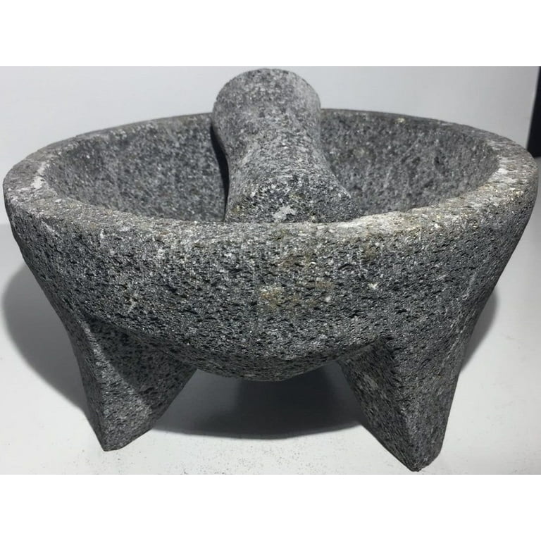 Authentic Molcajete Bowl & Pestle Set - Volcanic Lava Stone