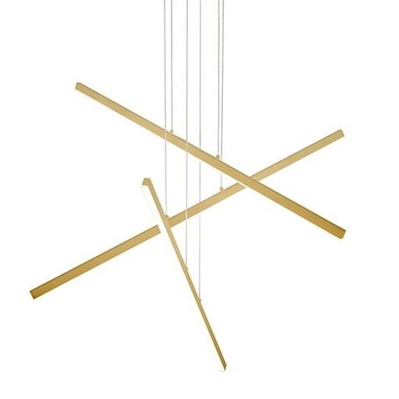 MP10303-BG-Kuzco Lighting-Vega - 95W LED Pendant-1.5 Inches Tall and 0.75 Inches Wide-Brushed Gold Finish