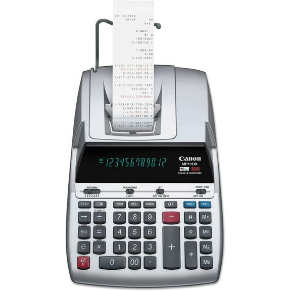 MP11DX Two-Color Printing Desktop Calculator, 12-Digit Fluorescent, Black/Red