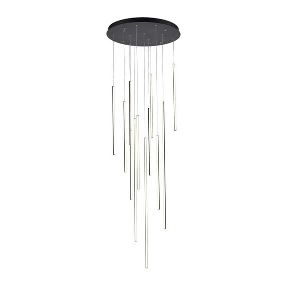 MP14924-BK-Kuzco Lighting-Chute - 135W LED Pendant-39.38 Inches Tall and 23.63 Inches Wide-Black Finish