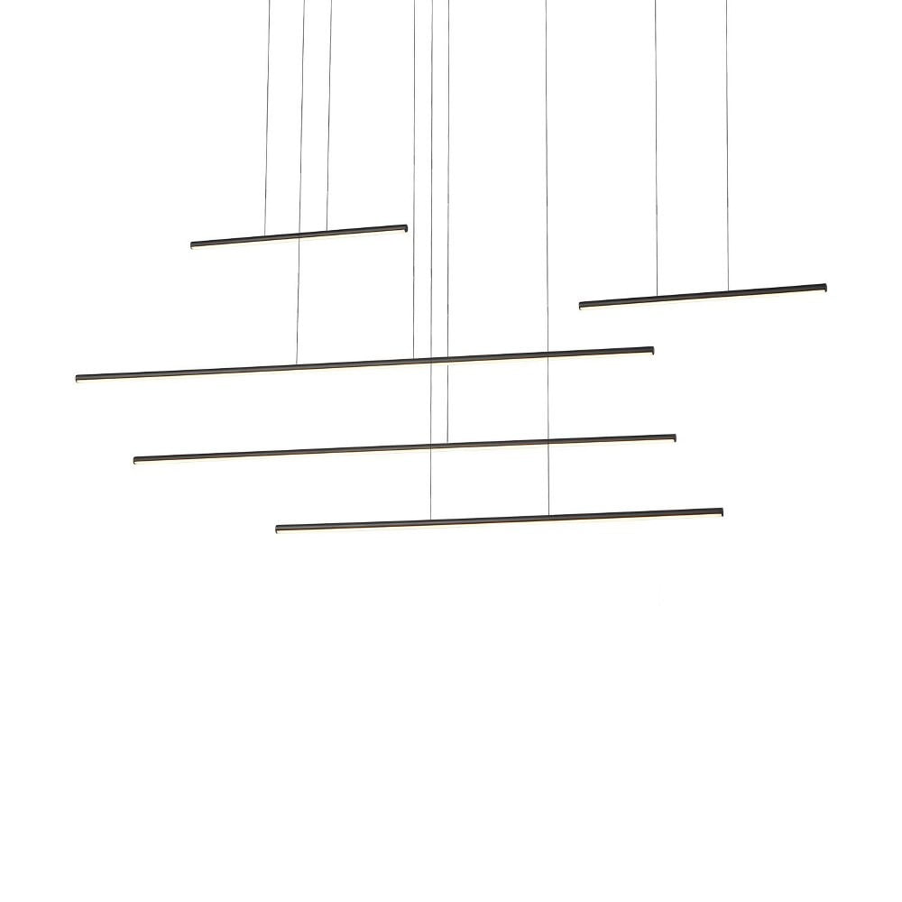 Chute Motion Sleek Black Aluminum 60.5" LED Pendant